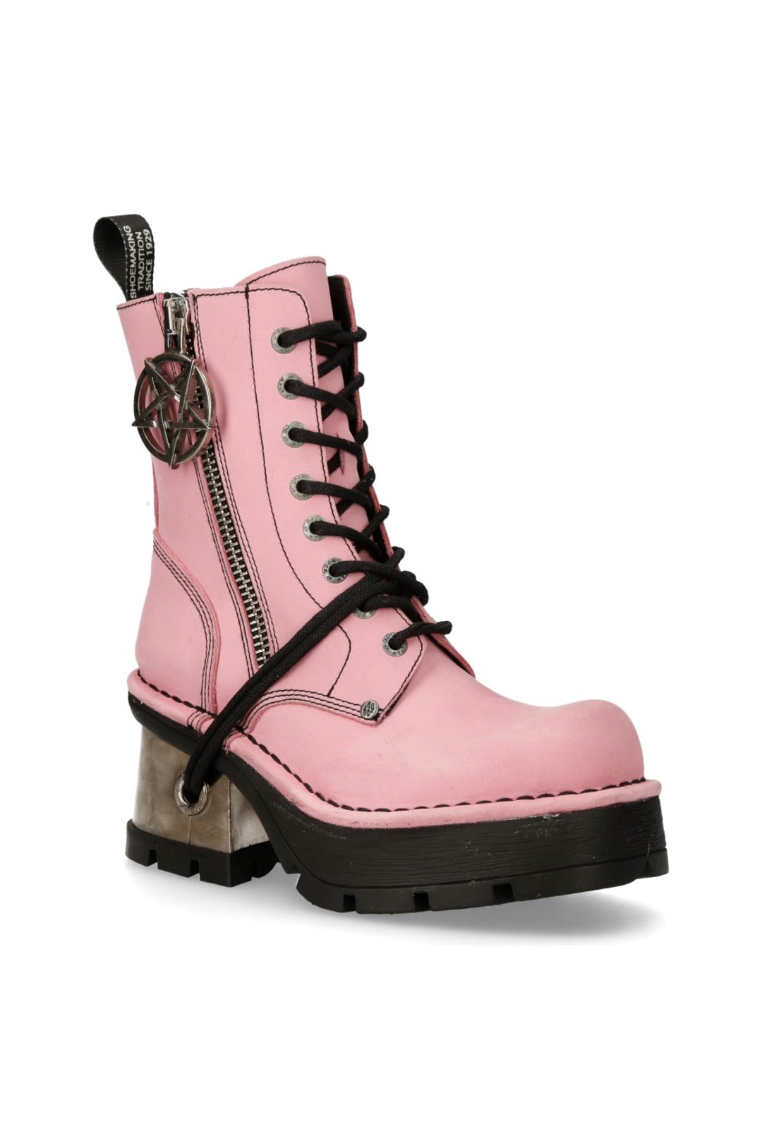 PRE-ORDER M.1045-C11 New Rock Pink Pentagram Boots