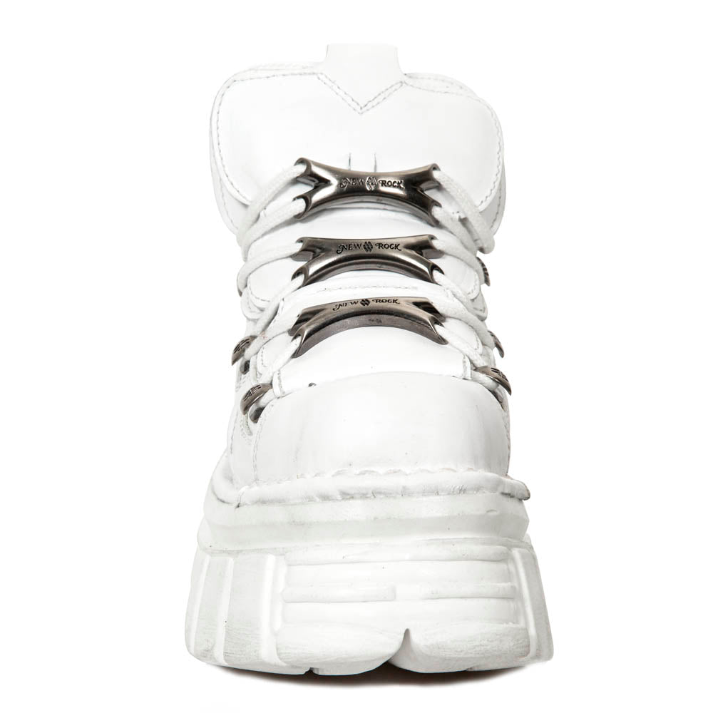 PRE-ORDER M.106-S53 New Rock White Platform Shoes