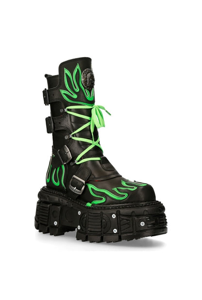 PRE-ORDER M-TANK015-C4 Neon Green Combat Boots
