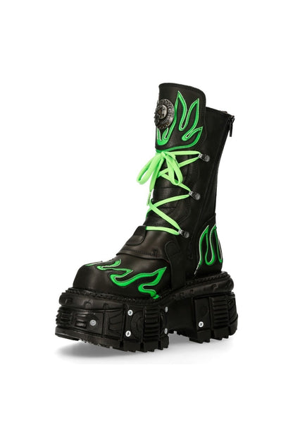PRE-ORDER M-TANK015-C4 Neon Green Combat Boots