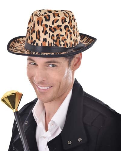 Leopard Print Gangster Trilby