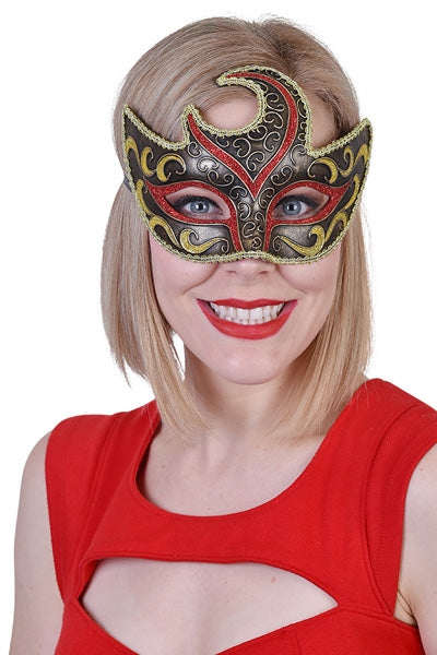 Gold and Red Eye Mask