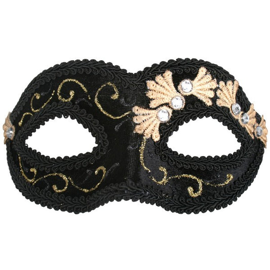 Black and Gold Velvet Eye Mask