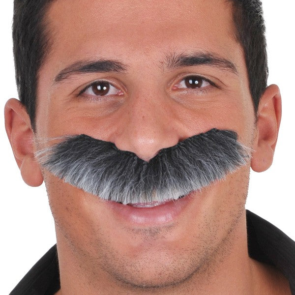 Black Grey Colonel Moustache