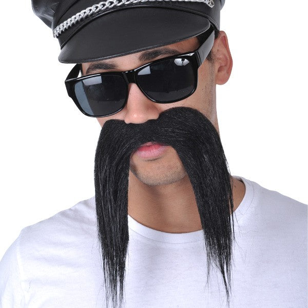 Long Black Moustache