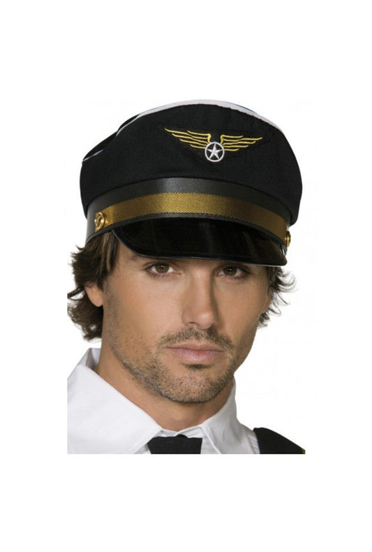 Black Pilot Cap