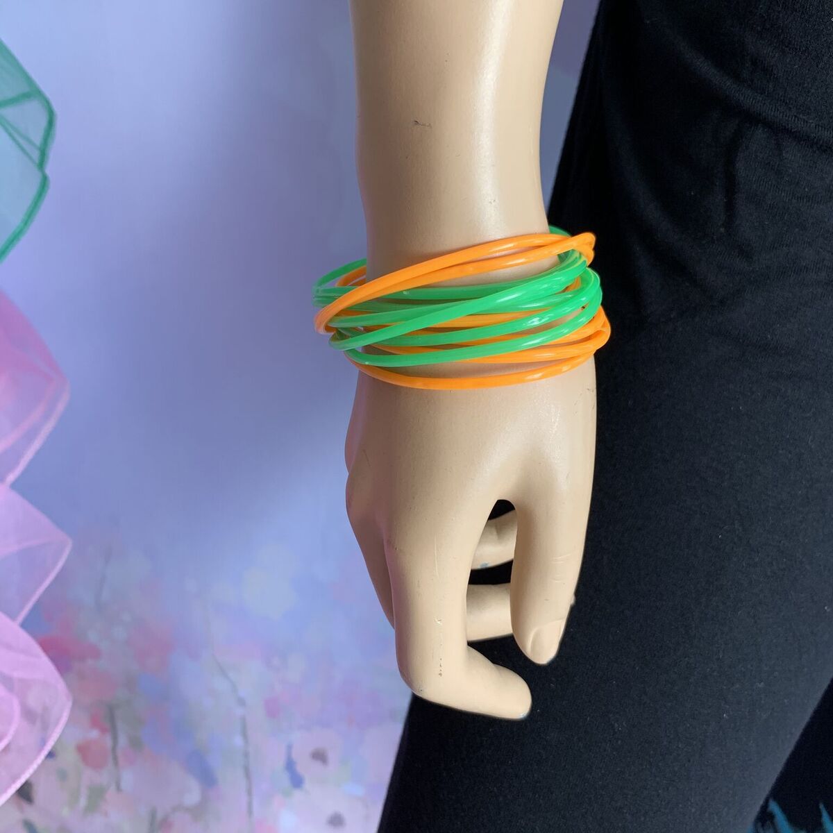 Orange and Green Jelly Bracelets
