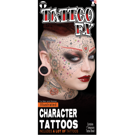 Illustrated Face Tattoo Character Kit