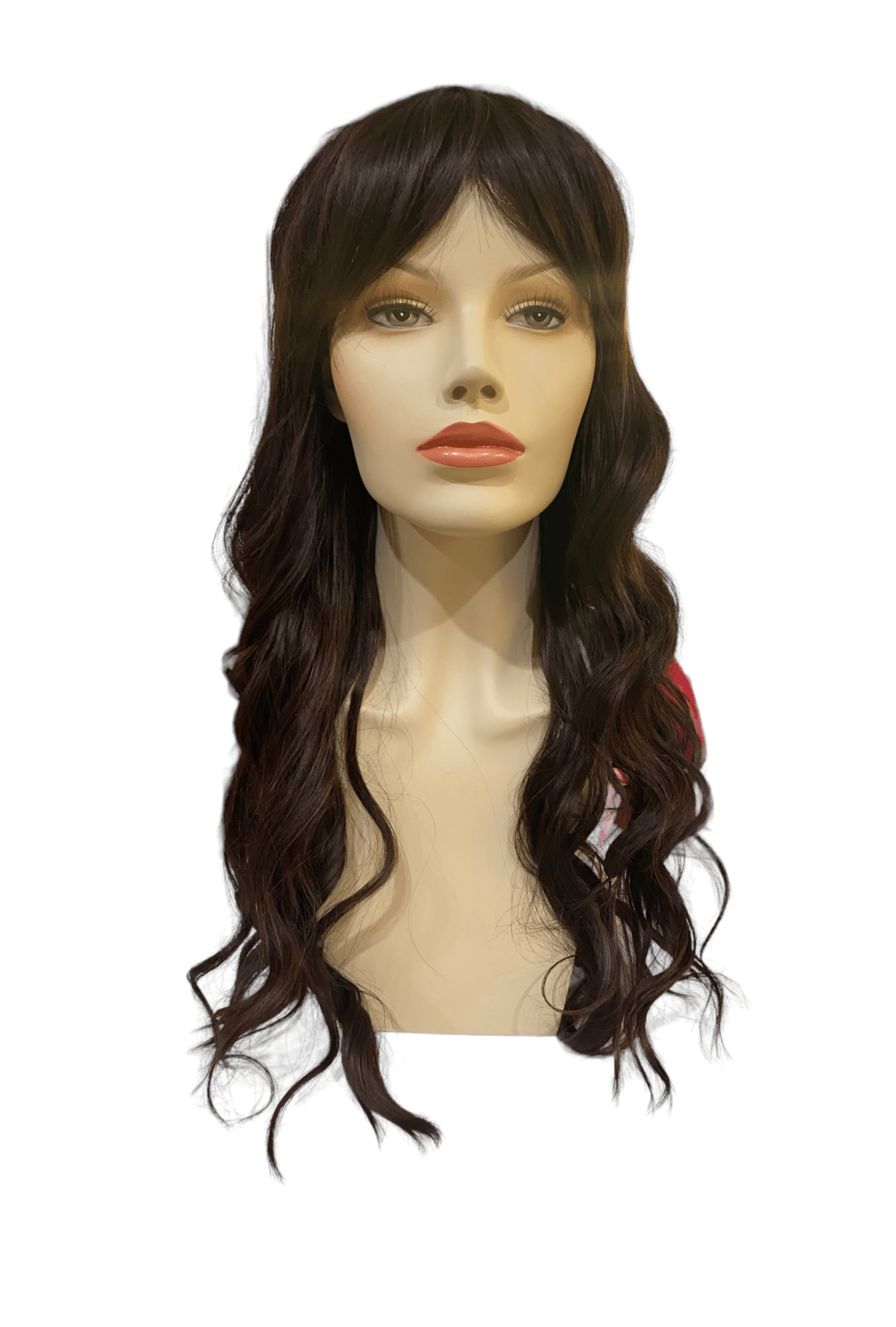 Red Brown Long Loose Wave Wig