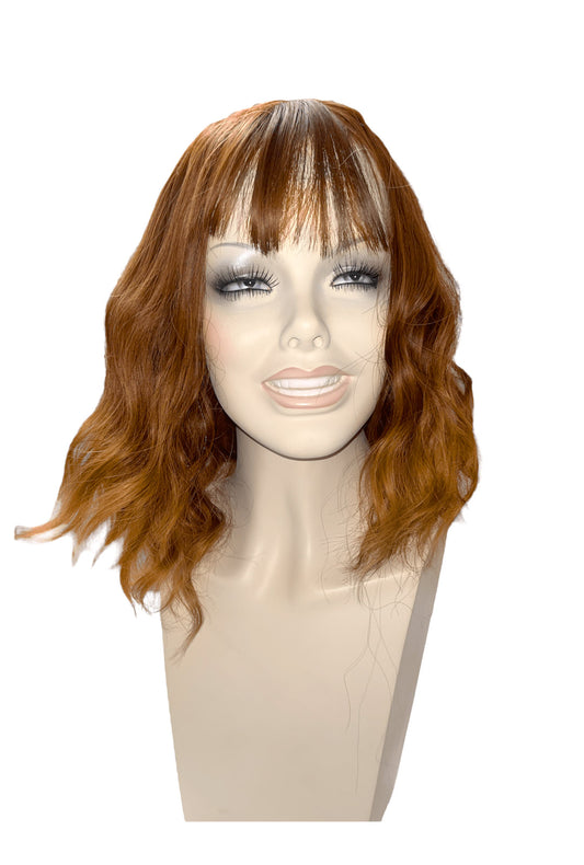 Deluxe Shoulder Length Loose Wave Light Chestnut Brown Wig