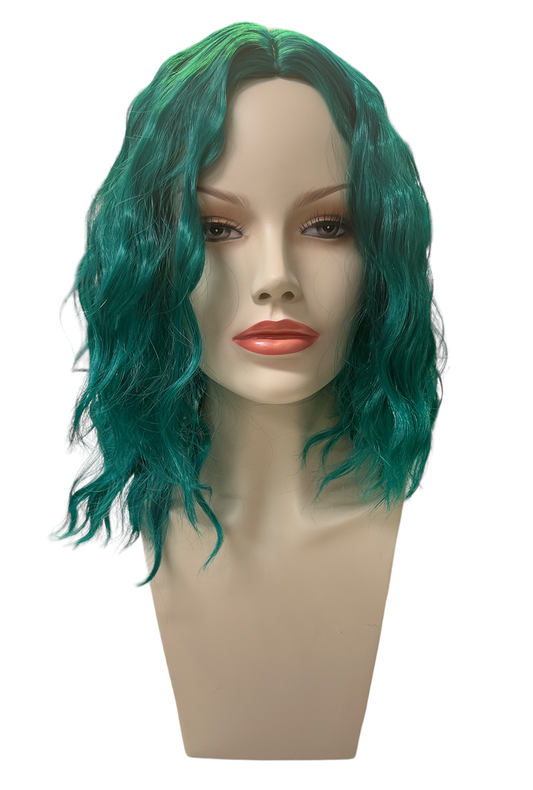 Emerald Green Shoulder Length Loose Wave Wig