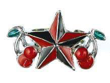 Nautical Star & Cherries Ring