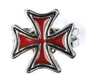 Red Iron Cross Ring