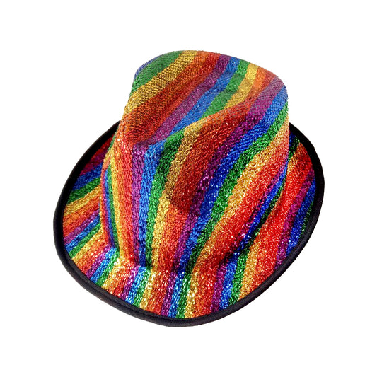 Sparkly Rainbow Fedora Hat