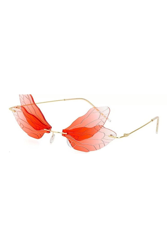 Red Fashion Wings Glasses