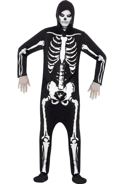 Black Hooded Skeleton Costume
