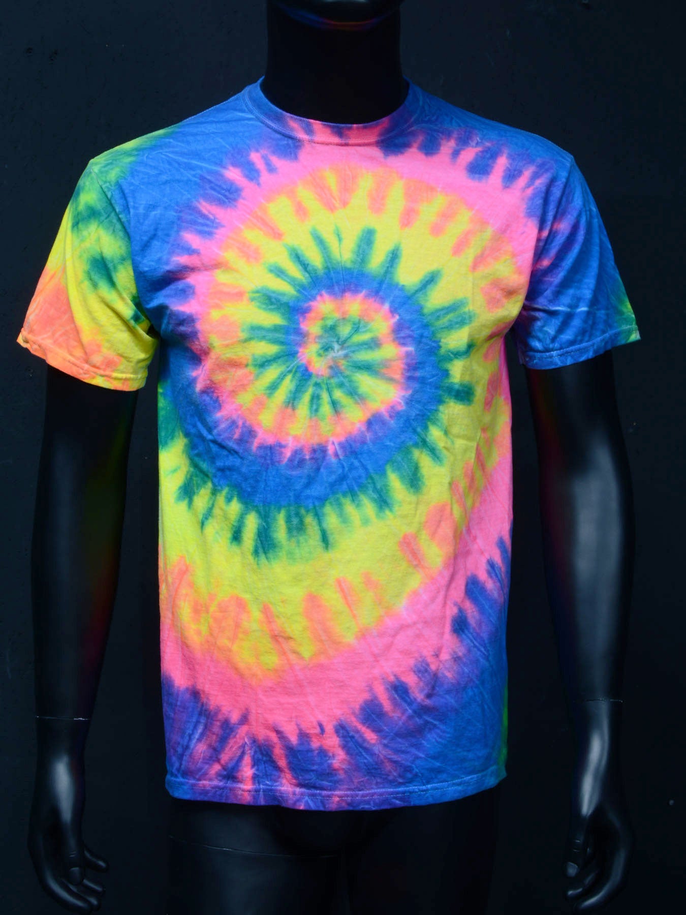 Tie Dye Neon UV Glow T-Shirt