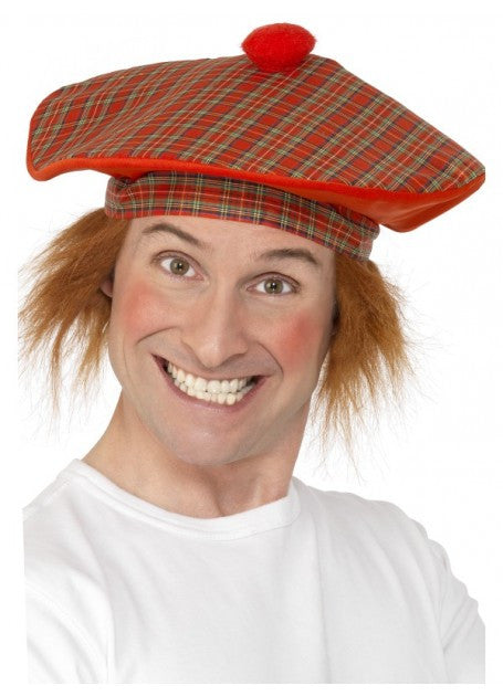 Scottish Hat with Attached Hair