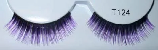 Bright Metallic Purple Fake Eyelashes