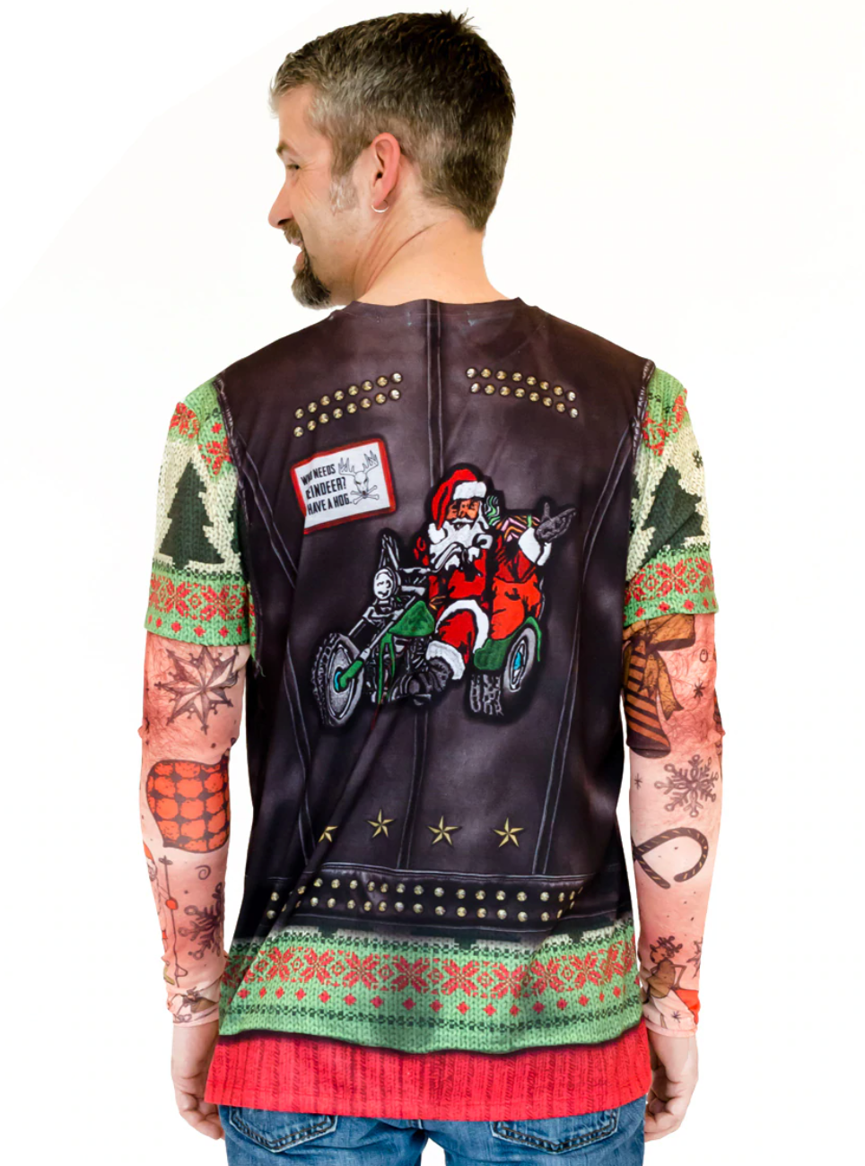 Biker christmas sweater hot sale