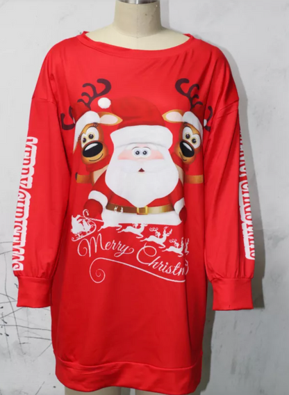 Red Christmas Santa Claus Sweater