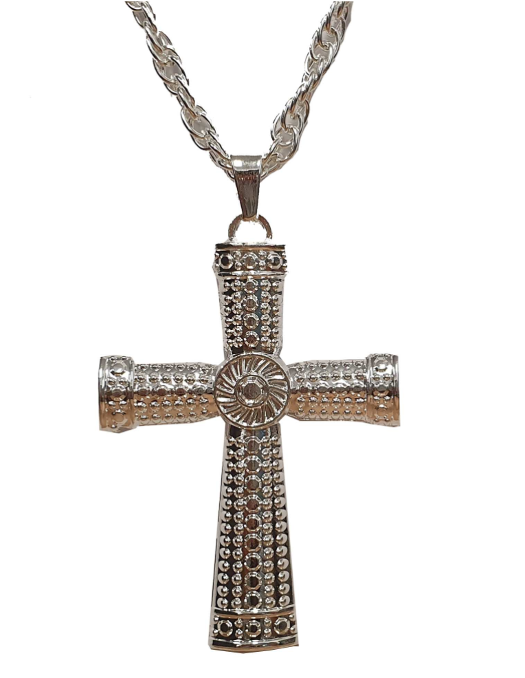 Gangster Silver Cross Necklace
