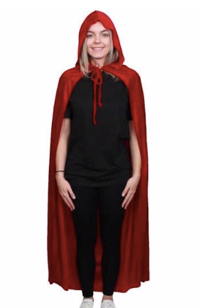 Red Mysterious Hooded Cloak