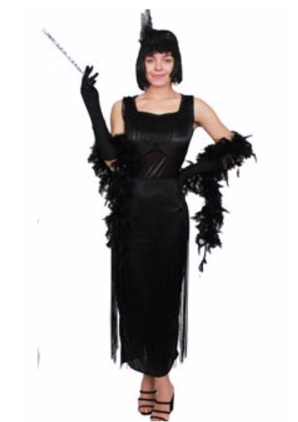 Full Length Black Flapper Dress