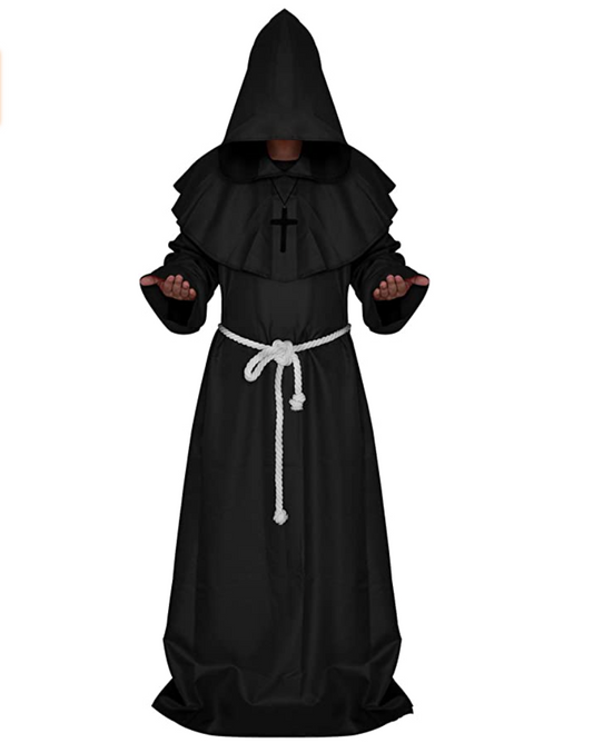 Black Deluxe Monk Robe