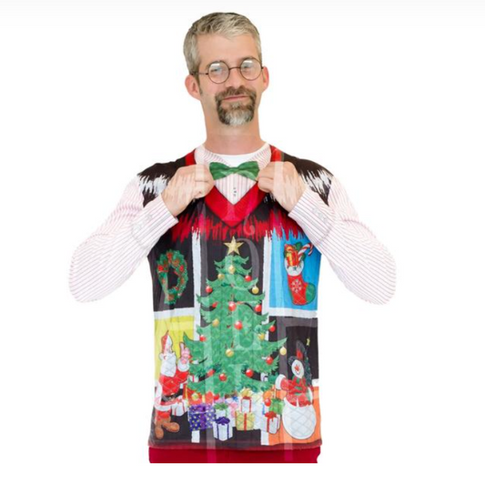 Noel Christmas Sweater with Bow Tie