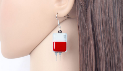 IV Drip Bag Earrings