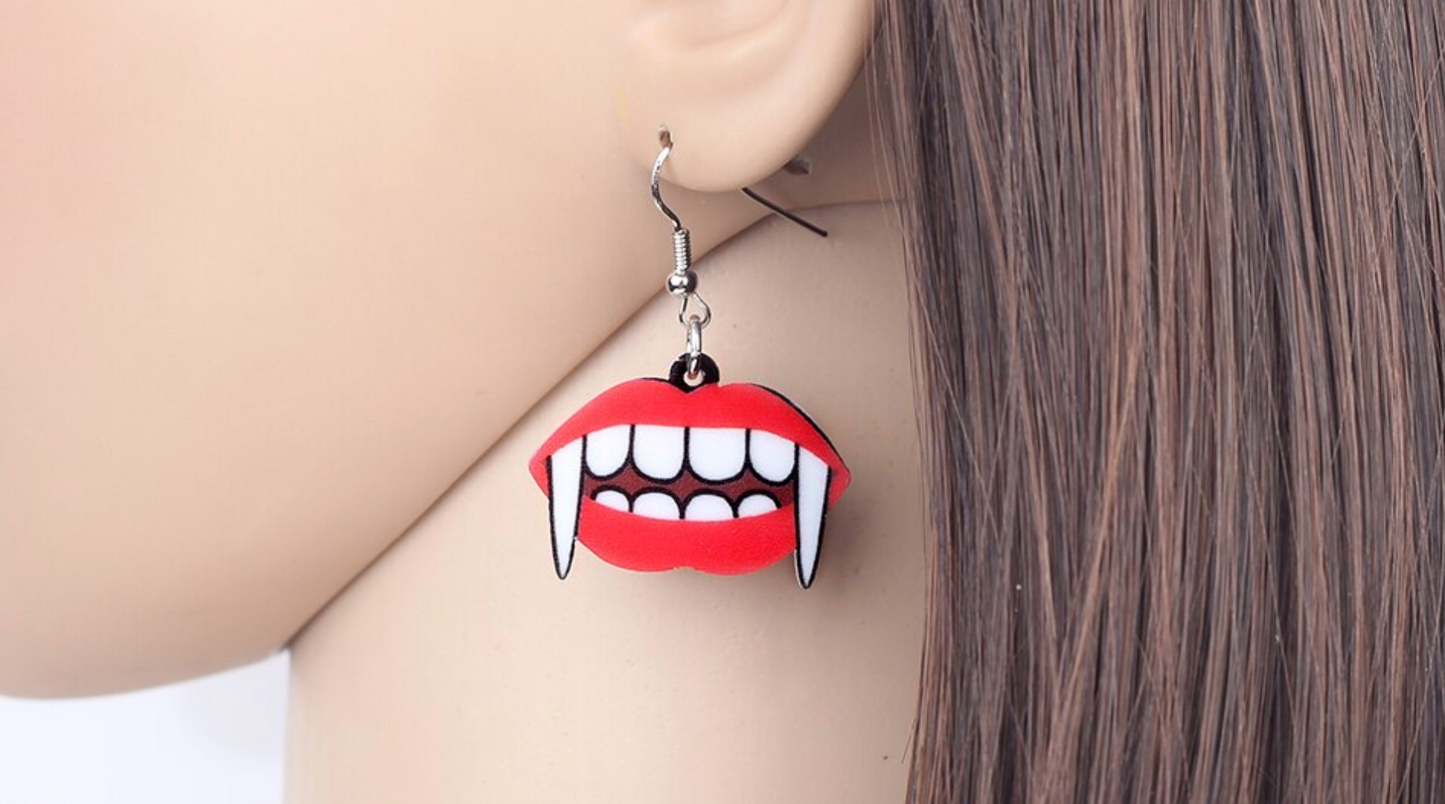 Vampire Teeth Earrings