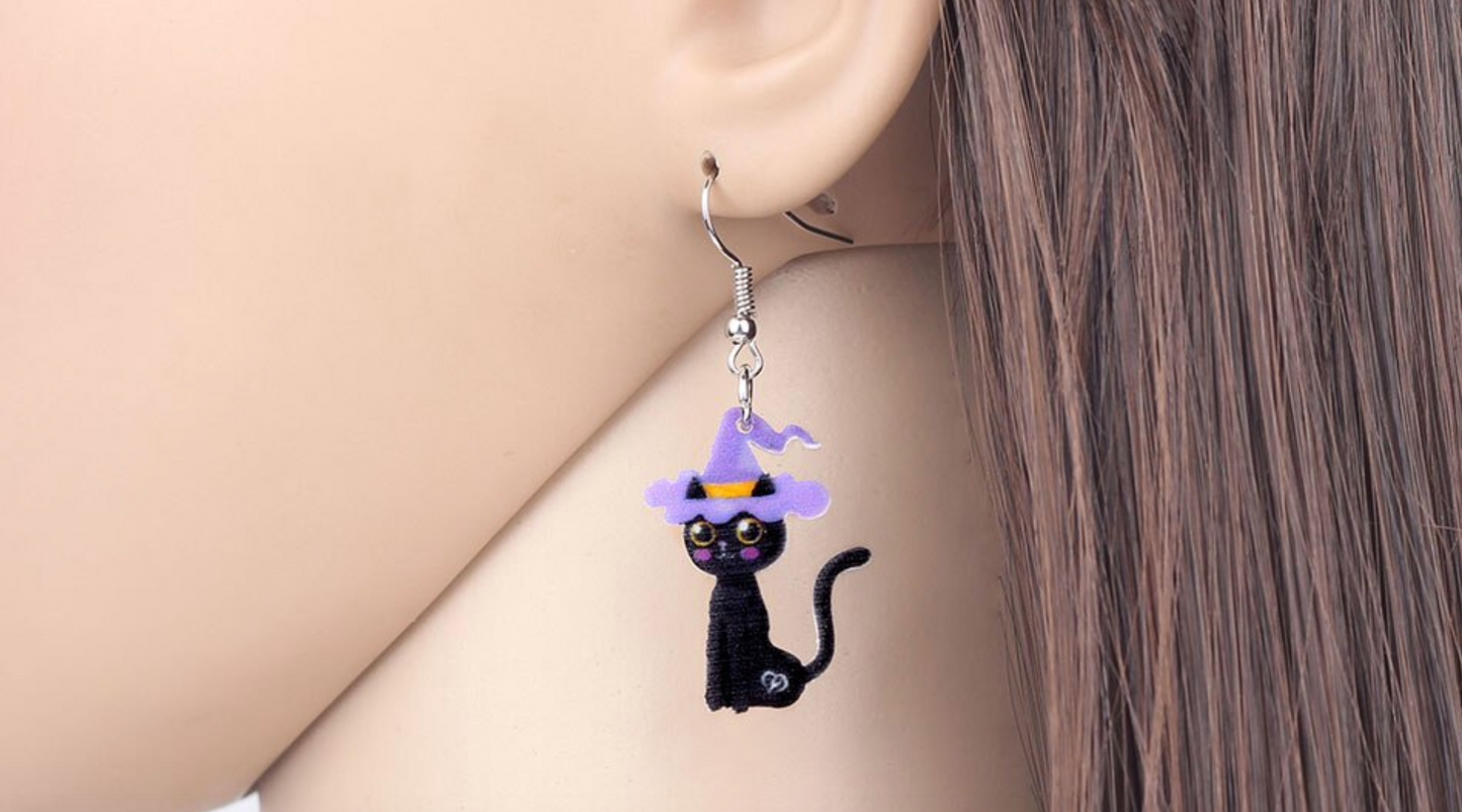 Witch Kitty Earrings
