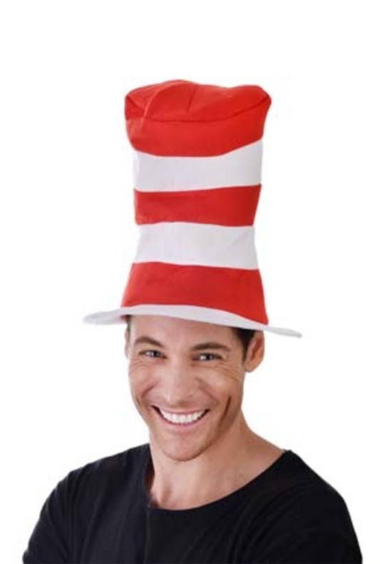 Adjustable  Kids to Adults Cat in the Hat Plush Hat