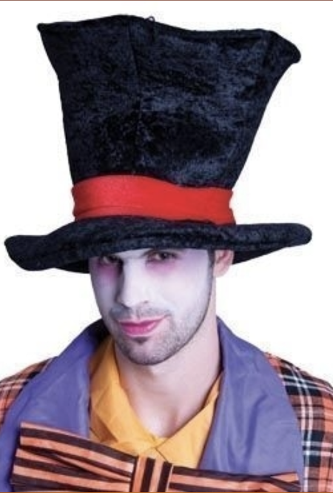 Mad Hatter Plush Hat with Red Ribbon