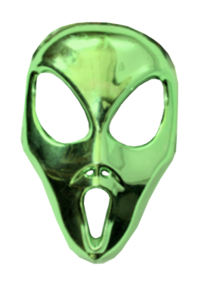 Metallic Green Alien Mask