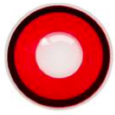 Party Lens #37 Solid Red Black Rim Contact Lenses