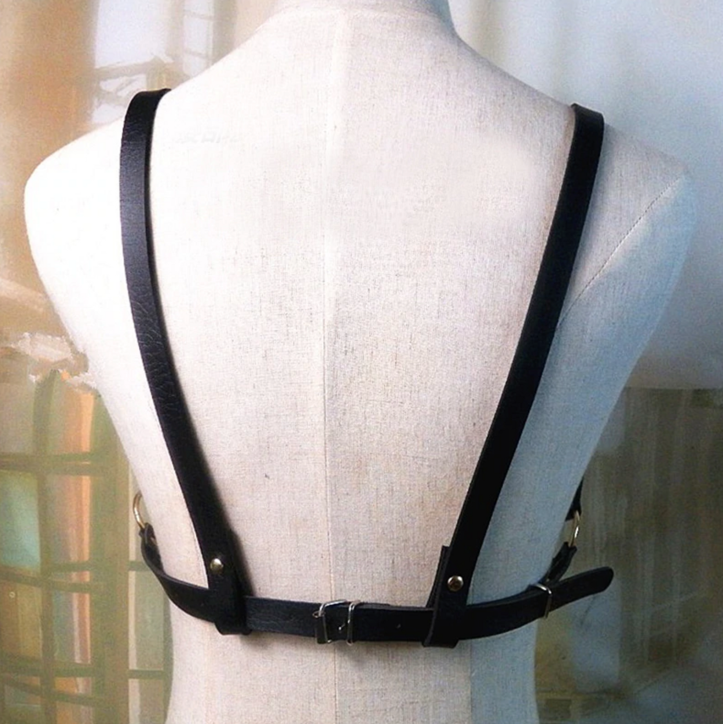 Chest Harness with Gold Chain