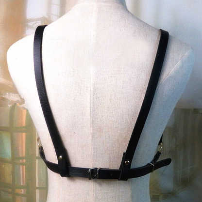 Chest Harness with Silver Chain
