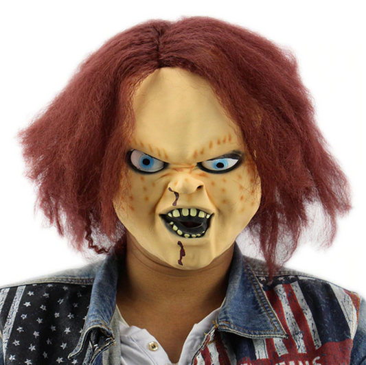 Latex Chucky Mask with Hair