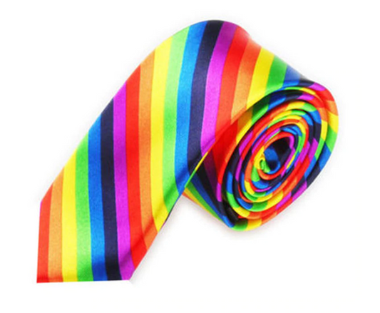 Rainbow Striped Neck Tie