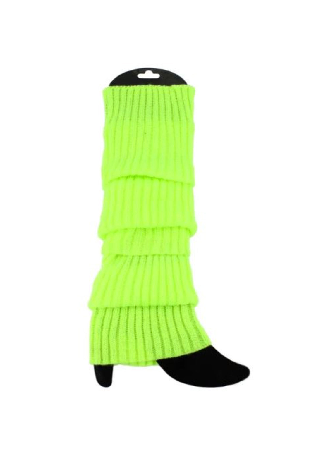 Neon Yellow Ribbed Leg Warmers