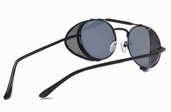 Black Retro Round Glasses