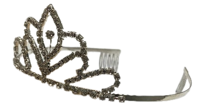 Silver Diamante Princess Tiara