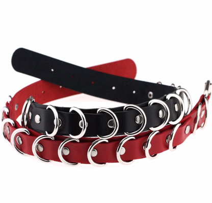 Red and Silver Ring Collar