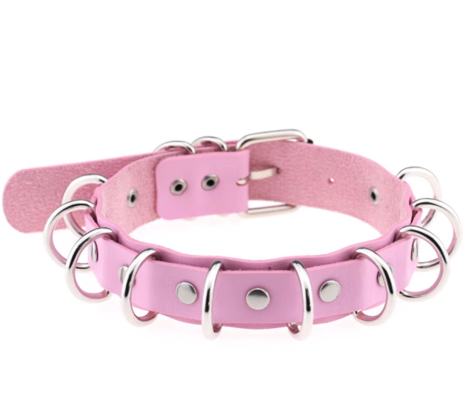 Light Pink and Silver Ring Collar