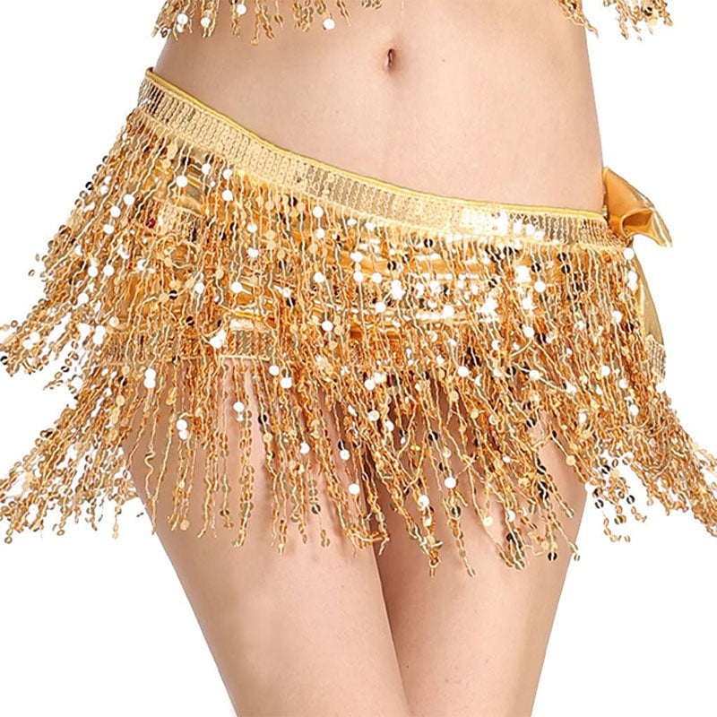 Gold Sequin Wrap Around Skirt