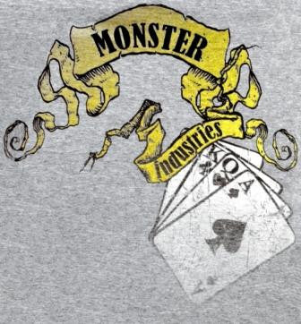 Mens Monster Industries Casino Monster Screen Factor Grey T-shirt