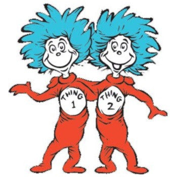 Dr Seuss Thing 1 and Thing 2 Wig