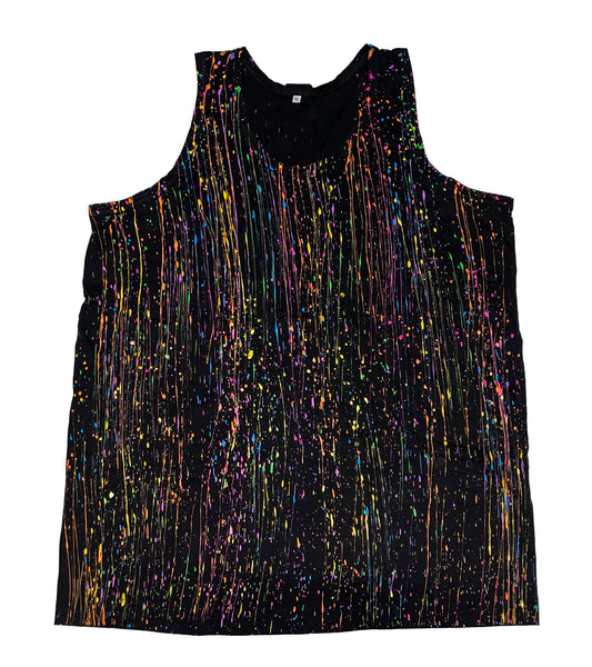 Glow in the Dark Paint Splatter Tank